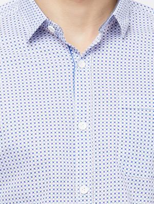white printed casual shirt - 16987776 - Standard Image - 5