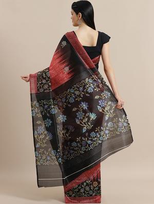 floral bhagalpuri saree with blouse - 16988410 - Standard Image - 2