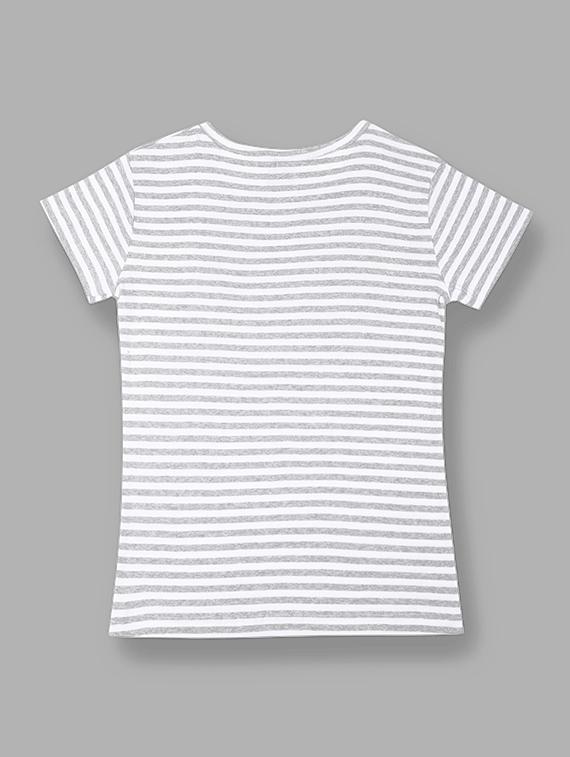 grey cotton regular tees & top - 16988915 - Zoom Image - 2