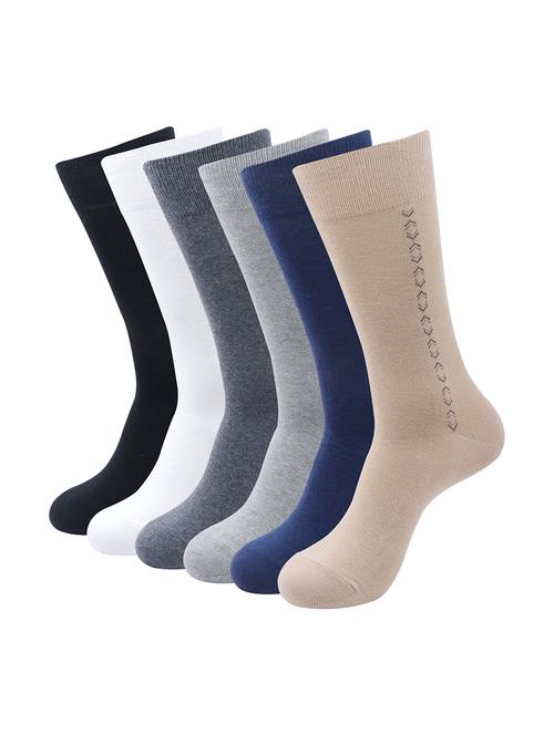 men pack of 6 printed above ankle length sock - 16989180 - Very Small Image - 1