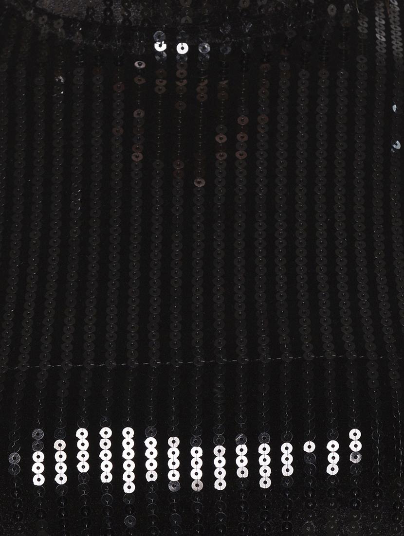 mock neck sequin a-line dress - 16989784 - Zoom Image - 5