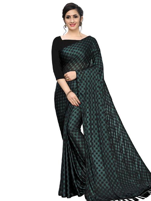 foil printed saree with blouse - 16990419 - Standard Image - 1