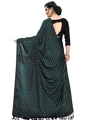 foil printed saree with blouse - 16990419 - Standard Image - 2