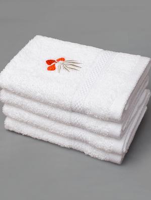 brindavan embroidered white face towels - 16990860 - Standard Image - 2