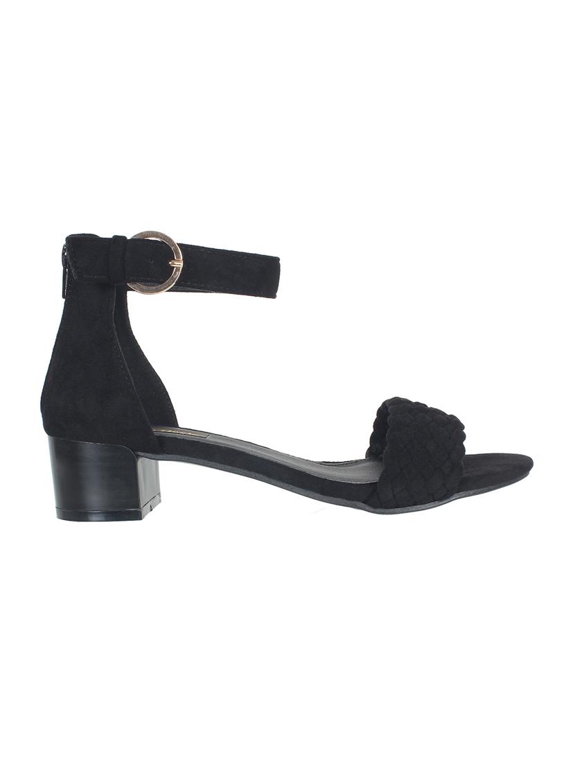 black suede ankle strap sandals - 16990998 - Zoom Image - 2