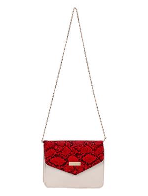 red leatherette (pu) regular sling bag - 16993099 - Standard Image - 5