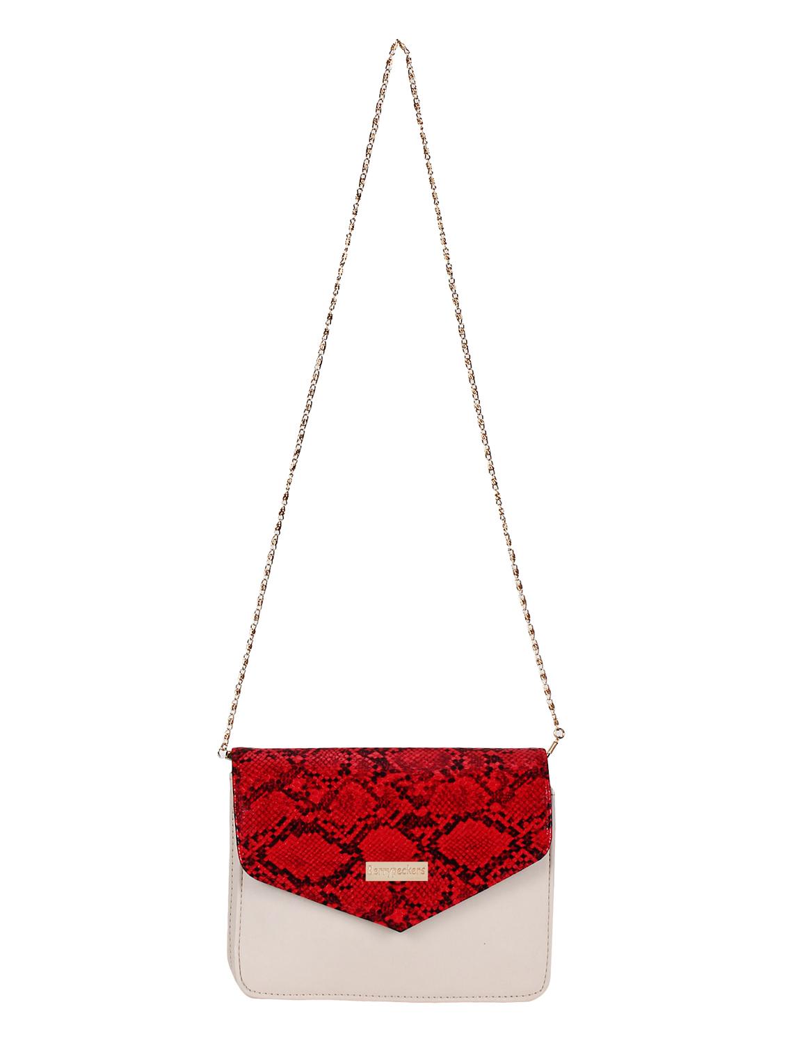 red leatherette (pu) regular sling bag - 16993099 - Zoom Image - 5