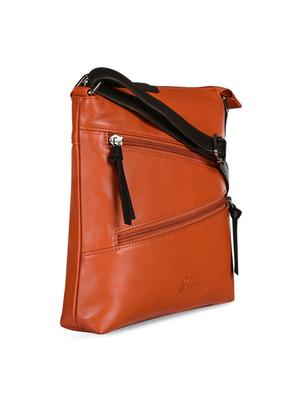 orange leather messenger sling bag - 16993370 - Standard Image - 5