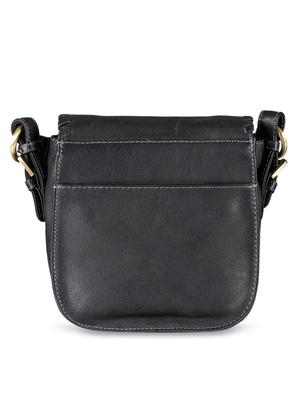 black leather messenger sling bag - 16993394 - Standard Image - 2