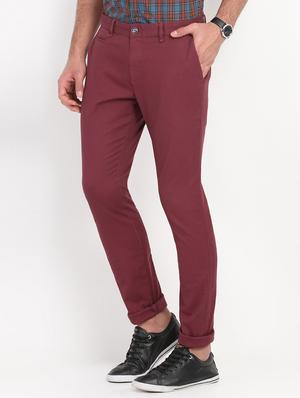 red textured chinos - 16993505 - Standard Image - 2