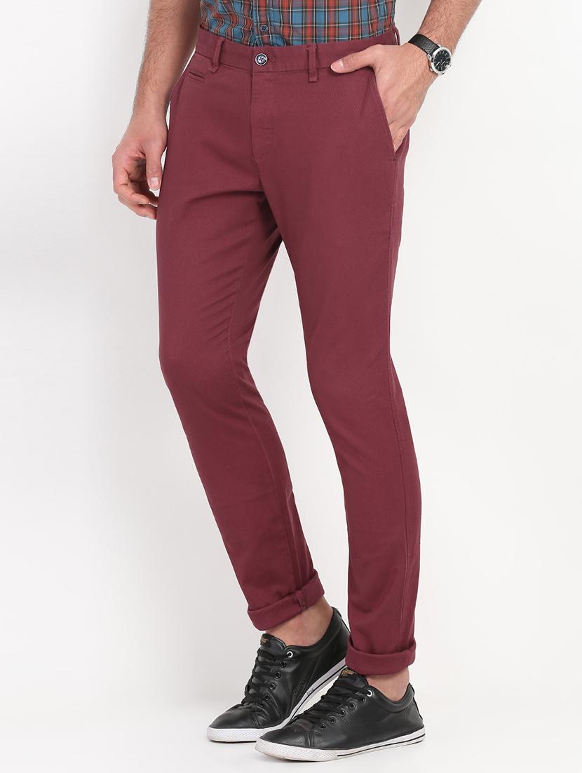 red textured chinos - 16993505 - Zoom Image - 2