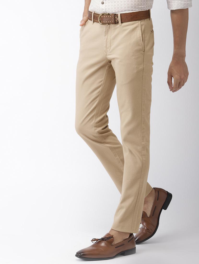 beige solid chinos - 16993528 - Zoom Image - 2