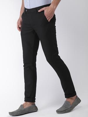 black solid chinos - 16993529 - Standard Image - 2