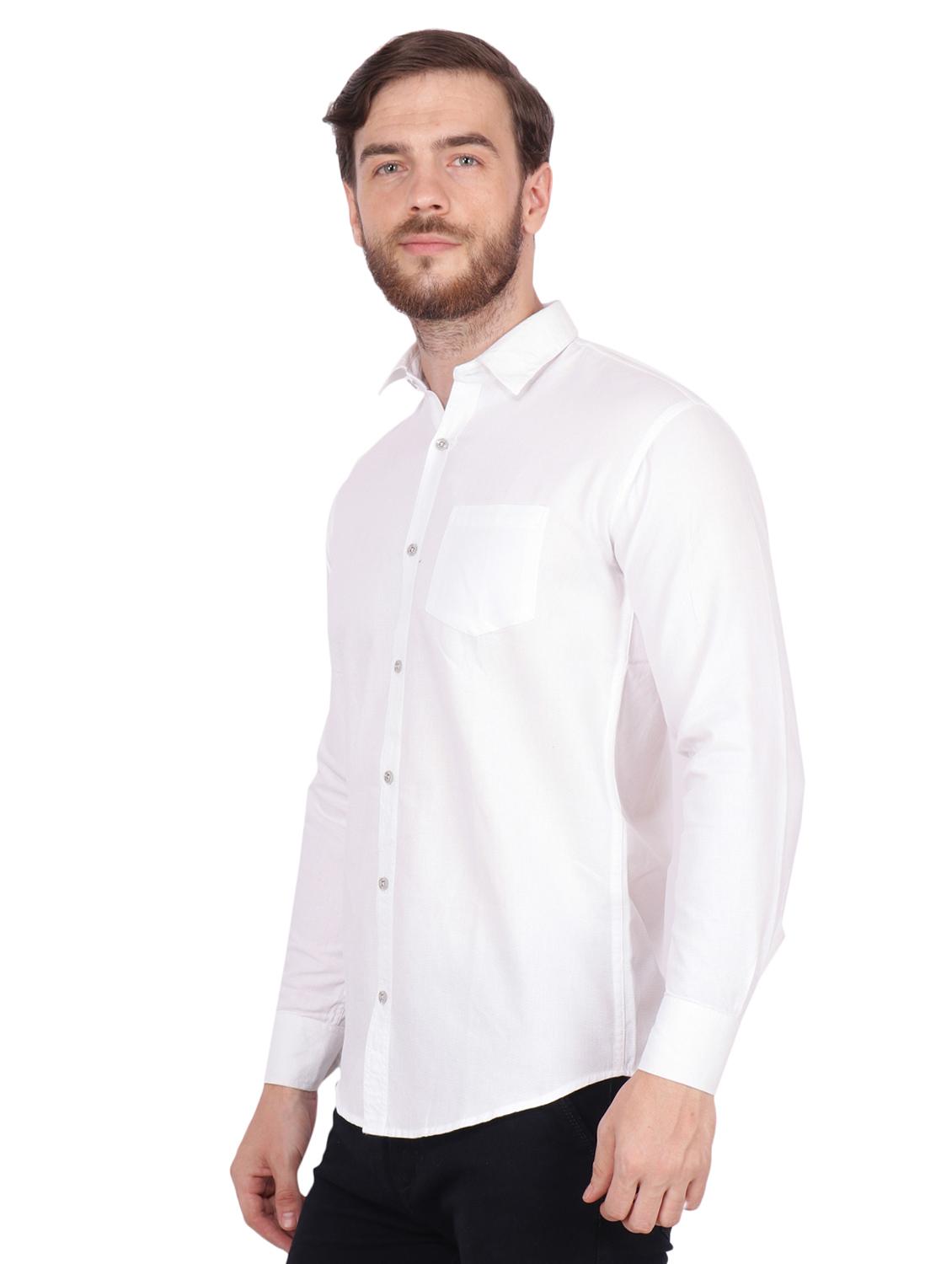 white solid casual shirt - 16993587 - Zoom Image - 2