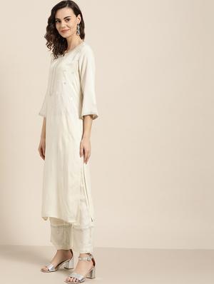 mirror work embroidered suit set - 16995000 - Standard Image - 2