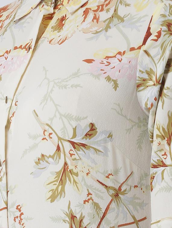 flute sleeves floral maxi dress - 16995805 - Zoom Image - 5