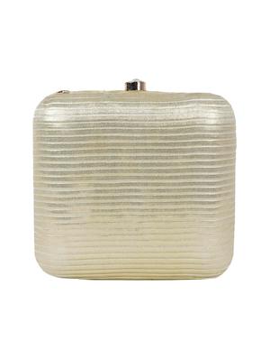 gold cotton box clutch - 16996455 - Standard Image - 2
