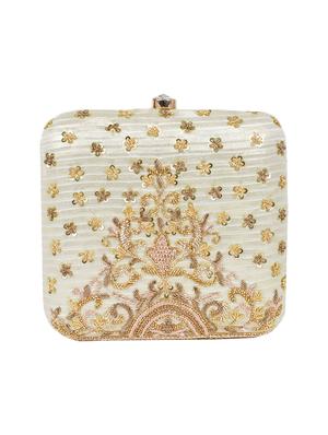 gold cotton box clutch - 16996455 - Standard Image - 5