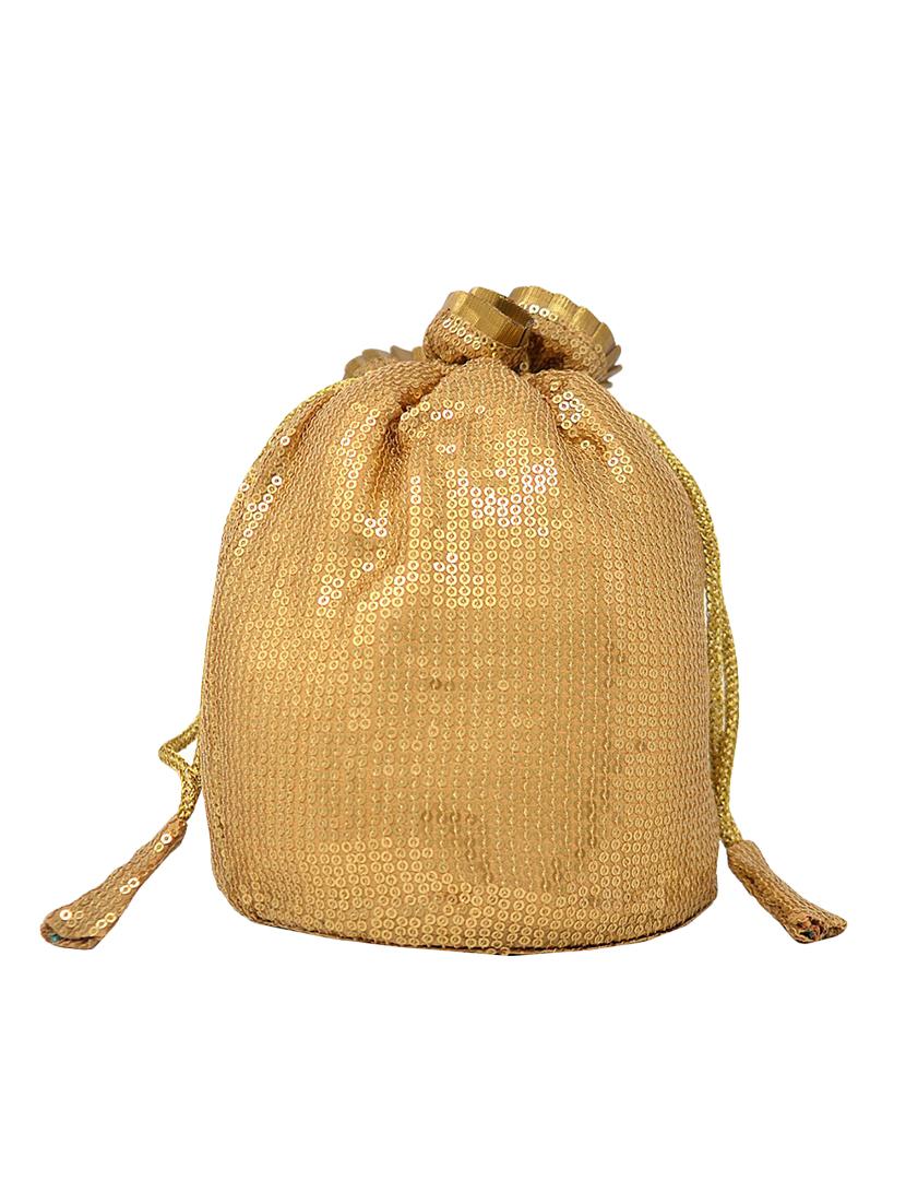 gold cotton ethnic potli - 16996474 - Zoom Image - 2
