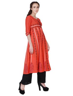 printed flared kurta - 16997338 - Standard Image - 2
