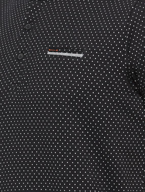 black polka dot print pocket t-shirt - 16997972 - Zoom Image - 5