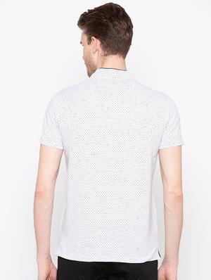 white polka dot print pocket t-shirt - 16997973 - Standard Image - 2