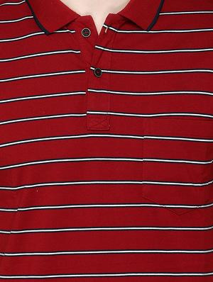 maroon striped t-shirt - 16998464 - Standard Image - 5