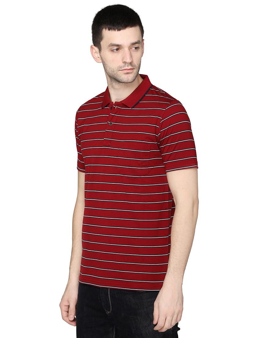 maroon striped t-shirt - 16998464 - Zoom Image - 2