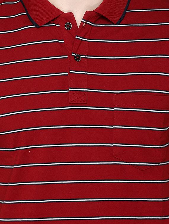 maroon striped t-shirt - 16998464 - Zoom Image - 5