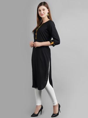 solid straight kurta - 16999012 - Standard Image - 2