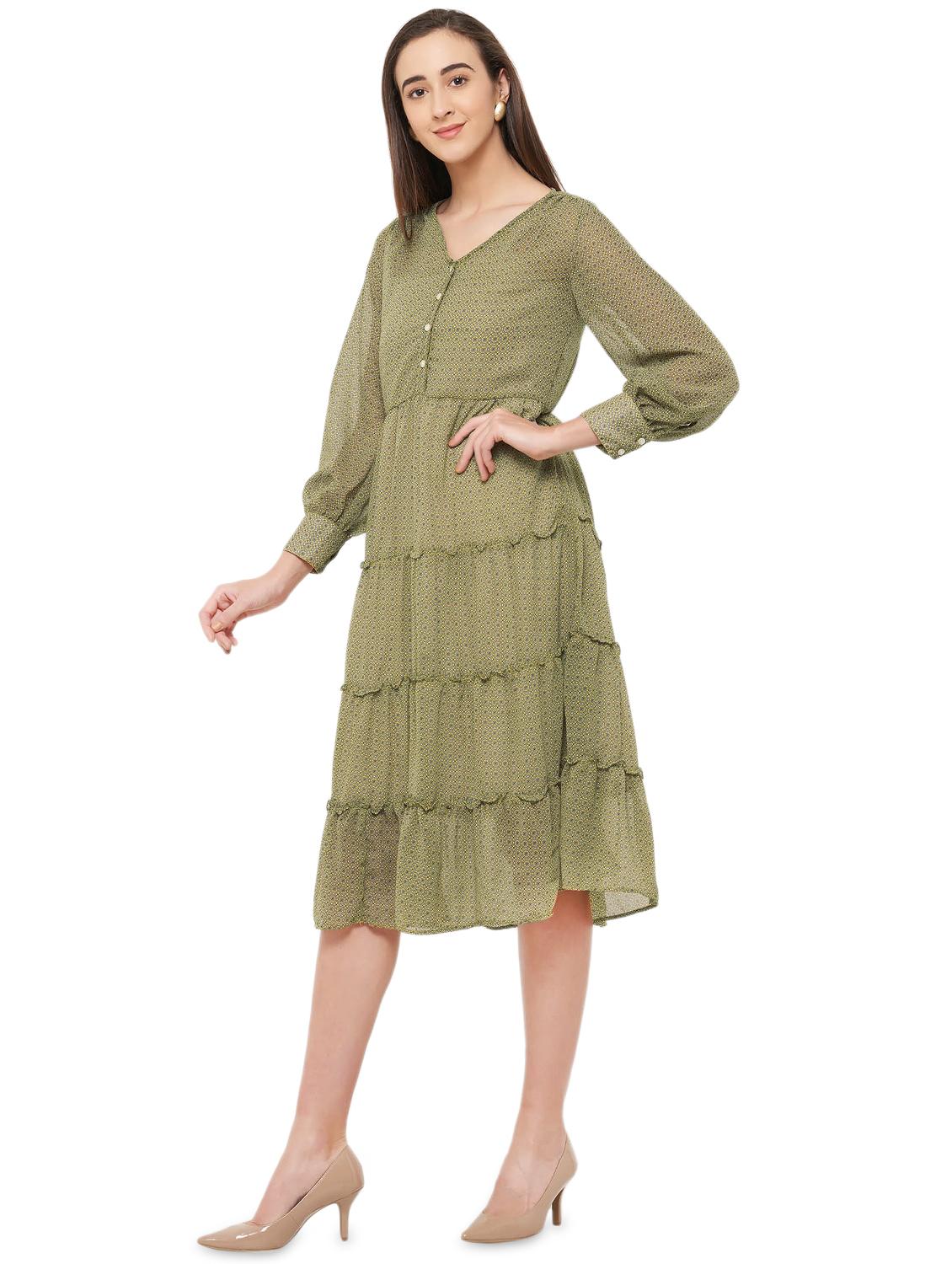 frill detail a-line dress - 16999479 - Zoom Image - 2