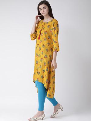 floral high-low kurta - 17000476 - Standard Image - 2