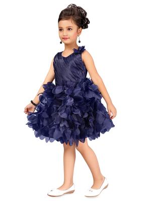 blue polyester frock - 17000648 - Standard Image - 2