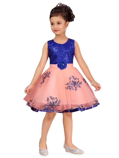 blue net frock - 17000652 - Standard Image - 1