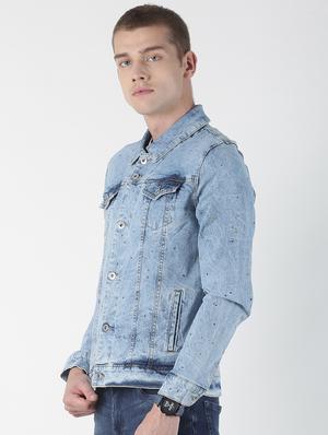 blue washed denim jacket - 17001086 - Standard Image - 2