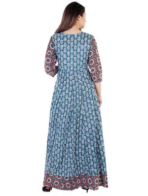 printed layered kurta - 17001355 - Standard Image - 2