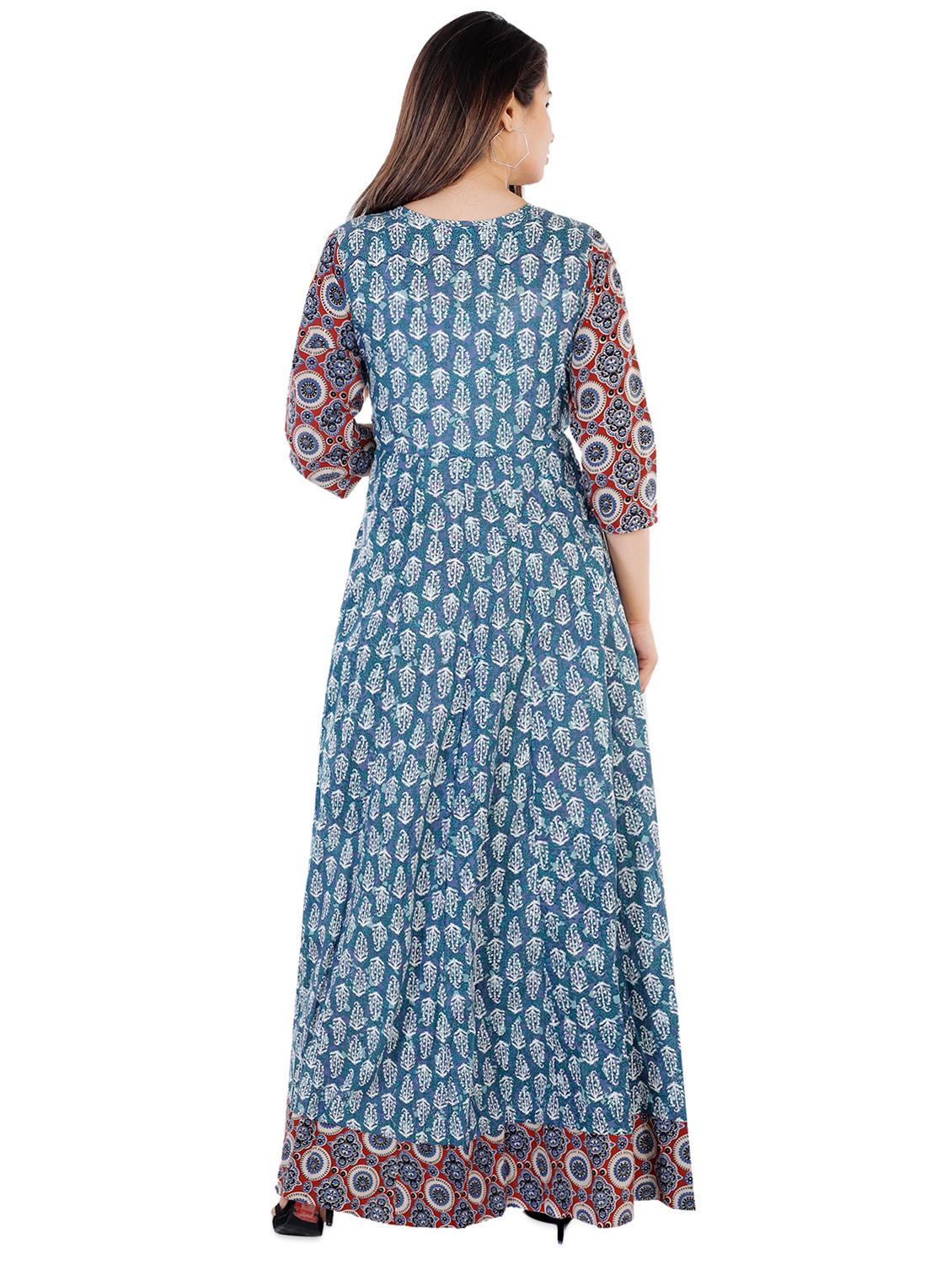 printed layered kurta - 17001355 - Zoom Image - 2