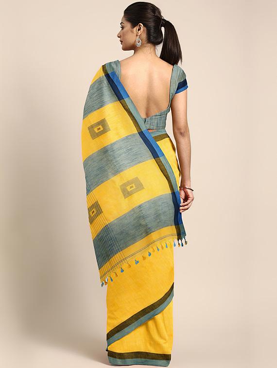 self design woven saree with blouse - 17005406 - Zoom Image - 2