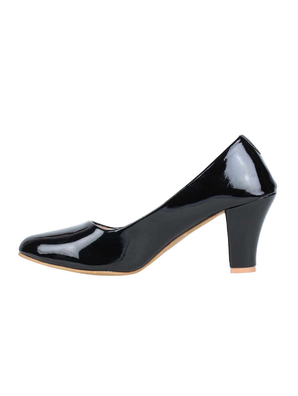 black leatherette slip on pumps - 17008227 - Zoom Image - 2