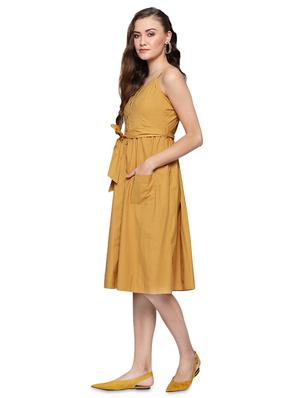 button up tie front a-line dress - 17010371 - Standard Image - 2