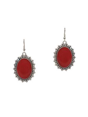 red brass drop earring - 17012135 - Standard Image - 2