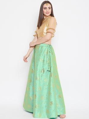 floral print flared lehenga - 17014690 - Standard Image - 2