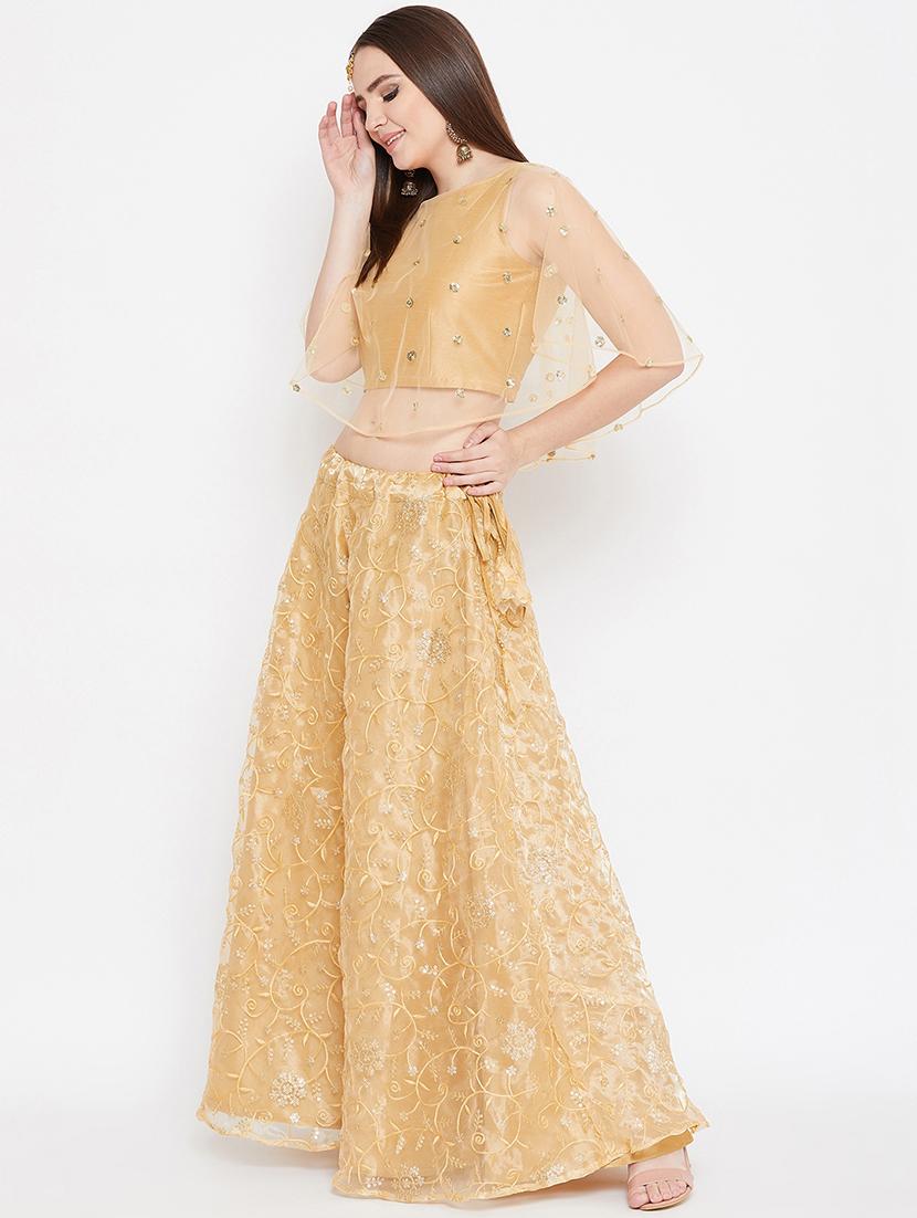sequined flared lehenga - 17014691 - Zoom Image - 2