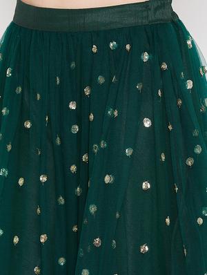 sequined flared lehenga - 17014693 - Standard Image - 5