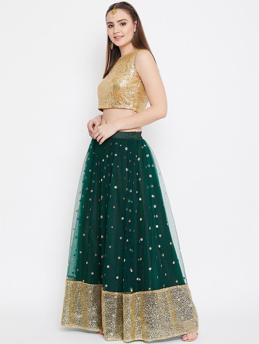 sequined flared lehenga - 17014693 - Zoom Image - 2