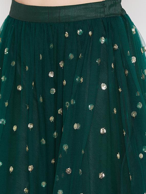 sequined flared lehenga - 17014693 - Zoom Image - 5