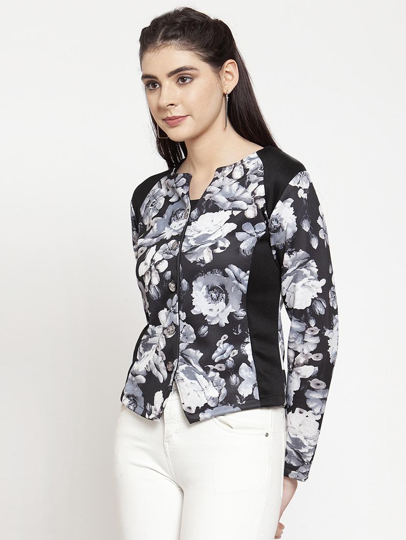 button down floral blazer - 17015184 - Zoom Image - 2