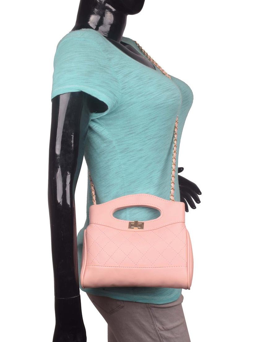 pink leatherette (pu) regular sling bag - 17015335 - Zoom Image - 5