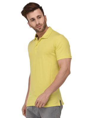 yellow solid polo t-shirt - 17016486 - Standard Image - 2