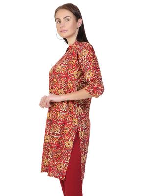 floral print straight kurti - 17017253 - Standard Image - 2